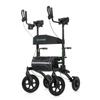 ELENKER All-Terrain Upright Rollator Walker, Stand up Rolling Walker with Seat, 12 Non-Pneumatic Tire Wheels, Compact Folding Design for Seniors, Green view 1