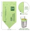 100% Compostable Trash Bags, 8 Gallon, 30 Liter, 0.85 Mils, 70 Count Large Kitchen Food Scrap Compost Bags for Kitchen Step Trash Cans with Europe EN13432 Certified view 2