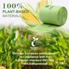 100% Compostable Trash Bags, 8 Gallon, 30 Liter, 0.85 Mils, 70 Count Large Kitchen Food Scrap Compost Bags for Kitchen Step Trash Cans with Europe EN13432 Certified view 3