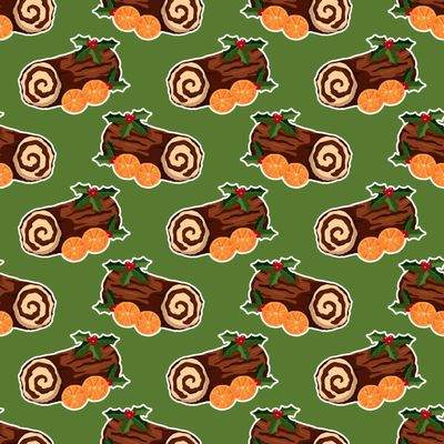 Cute Cartoon Yule Log Gift Wrap Yuletide Nature Winter Solstice Premium Thick Wrapping Paper for Kids (20 inch x 30 inch sheet)