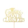 Atelier Elegance ANY NAME Congrats Class of 2023 Cake Topper, Graduation Cake Topper, Congrats Grad view 1