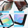 100 pack mylar bags holographic smell proof packaging bag for small bussiness resealable zipper sealable pouch bags sample, jewelry, lipgloss, food,soap,electronic supplies35 inch,blue view 3