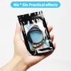 100 pack mylar bags holographic smell proof packaging bag for small bussiness resealable zipper sealable pouch bags sample, jewelry, lipgloss, food,soap,electronic supplies46 inch,black view 4