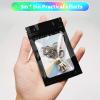 100 pack mylar bags holographic smell proof packaging bag for small bussiness resealable zipper sealable pouch bags sample, jewelry, lipgloss, food,soap,electronic supplies35 inch,black view 3