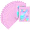 100 pack mylar bags holographic smell proof packaging bag for small bussiness resealable zipper sealable pouch bags sample, jewelry, lipgloss, food,soap,electronic supplies3.54.7 inch,pink view 1