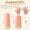YIVCKOM Gel Finger Cots, Silicone Finger Protectors, Fingertip Bandages Band-aids for Dry Skin, Cracked Fingertip Treatment,Thumb Protector Covers for Hand Eczema Finger Arthritis (20pcs) view 2