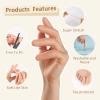 YIVCKOM Gel Finger Cots, Silicone Finger Protectors, Fingertip Bandages Band-aids for Dry Skin, Cracked Fingertip Treatment,Thumb Protector Covers for Hand Eczema Finger Arthritis (20pcs) view 3