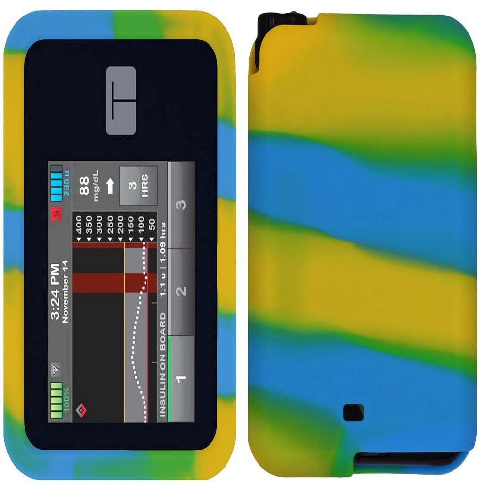 Premium Silicone Case for Tandem Diabetes Care Insulin Pump T:Slim X2 Pump (Mix Colors/Yellow Green)