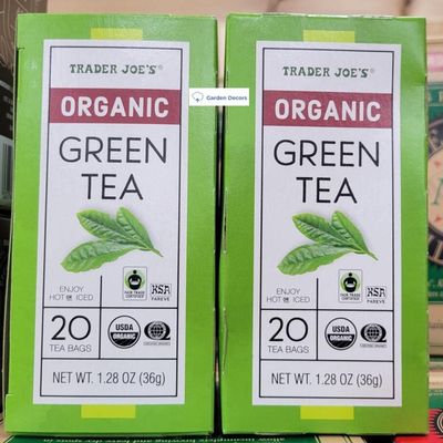 Trader Joe's Organic Green Tea 1.28oz 36g (Two Boxes)