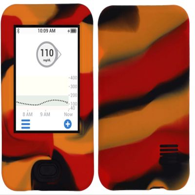 usastar-SNK Mix Colors Premium Silicone Soft Case for Dexcom G6 Receiver CGM (Mix Colors/Orange Red)