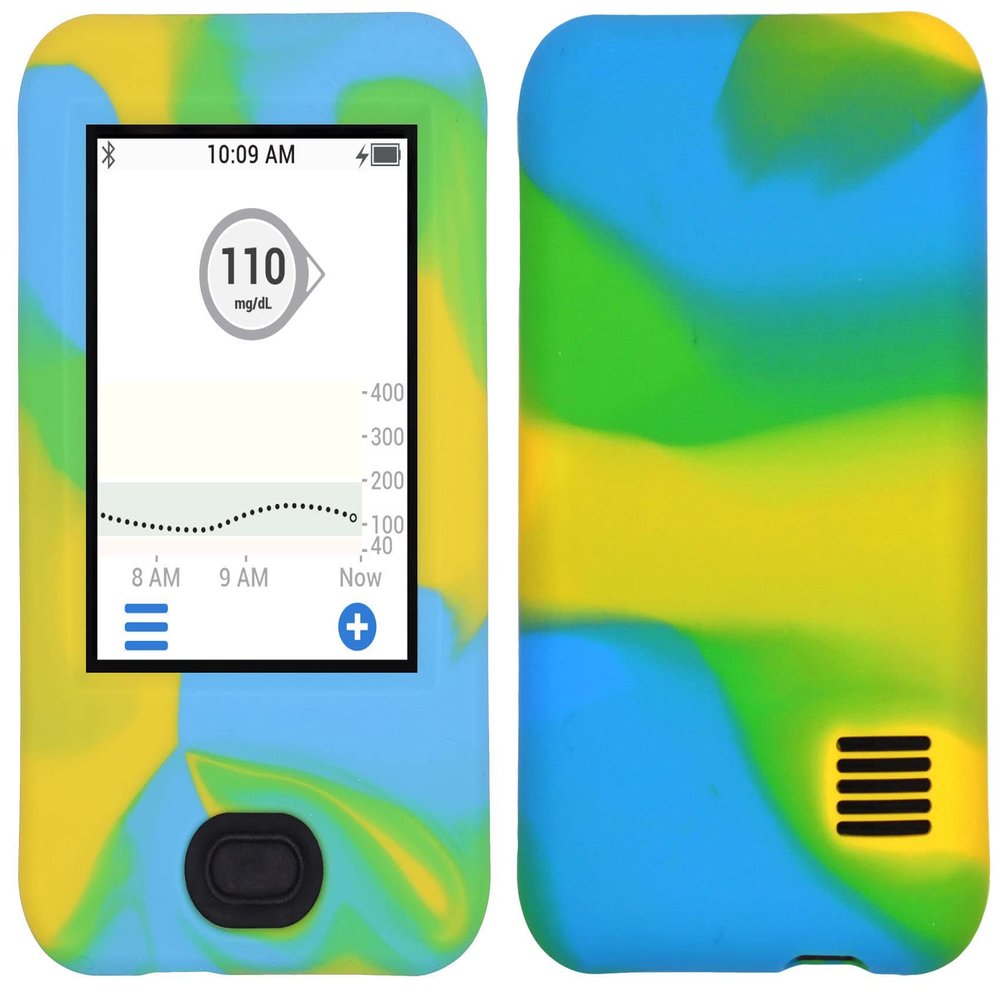 usastar-SNK Mix Colors Premium Silicone Soft Case for Dexcom G6 Receiver CGM (Mix Colors/Yellow Green)
