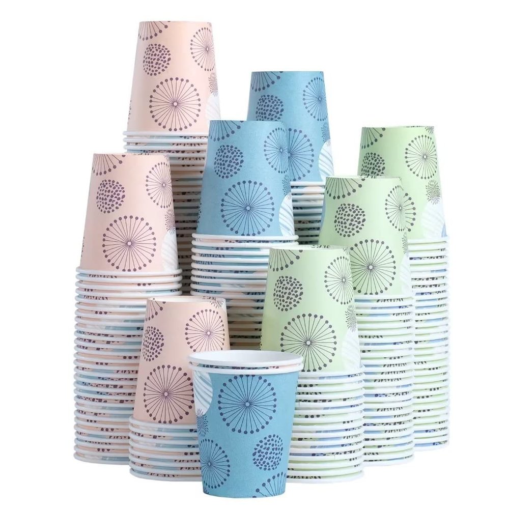 [300 Pack] 5 oz Mini Paper Cups, Small Mouthwash Disposable Bathroom Cups, Paper Coffee Cups 5 Ounce for Bathroom, Supermarket, Birthday Party, Travel, Events, Picnic, BBQ