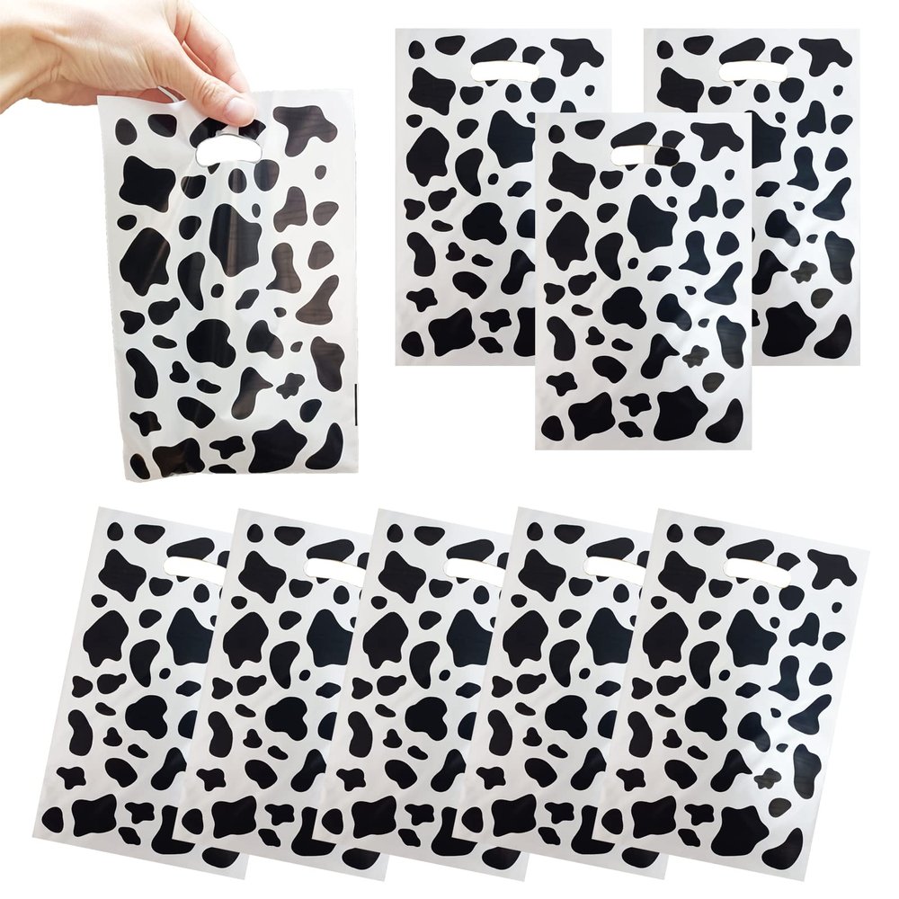 30PCS Cow Print Treat Candy Bags Goodie Bags Party Favors Bags Gift Bags for Kids Birthday Cow Print Themed Party Decorations