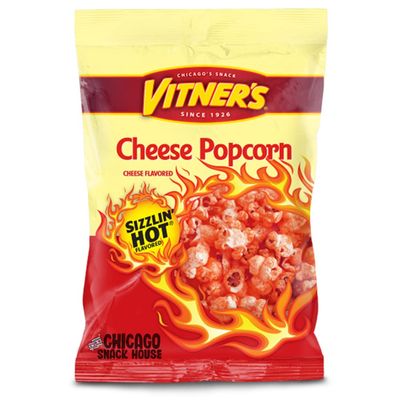 Vitner's Sizzlin' Hot Cheese Popcorn - Chicago Snack House - 4 oz. Bags (4)