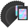 100 pack mylar bags holographic smell proof packaging bag for small bussiness resealable zipper sealable pouch bags sample, jewelry, lipgloss, food,soap,electronic supplies2.84 inch,black view 1