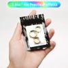 100 pack mylar bags holographic smell proof packaging bag for small bussiness resealable zipper sealable pouch bags sample, jewelry, lipgloss, food,soap,electronic supplies2.84 inch,black view 3
