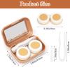 GoodSing 3PCS Contact Lens Case, Portable Contact Lens Inserter/Remover&Tweezer with Mirror For Travel, Home, Outdoor, Daily Use - (Brown + Blue + Violet) view 2