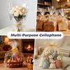 GcFoir Clear Cellophane Wrap Roll 34.5" Wide x 220 Ft Long, 3 Mil ThickPlastic Transparent Cello Wrapping Paper for Gift Baskets, Flower Bouquets, Large Cellophane Sheets for Arts & Crafts Food Safe view 4