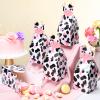 Karenhi 50 Pcs Cow Party Treat Boxes Farm Animal Gift Boxes Cow Party Favors Candy Goodies Gift for Farm Animals Theme Supplies Decoration(Black, Pink) view 2