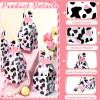 Karenhi 50 Pcs Cow Party Treat Boxes Farm Animal Gift Boxes Cow Party Favors Candy Goodies Gift for Farm Animals Theme Supplies Decoration(Black, Pink) view 4