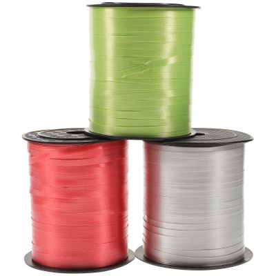 FOMIYES 3rolls Decorative Balloon Ribbons Wedding Party Packaging Ribbons for Crafting Bouquets Floral Arrangements Material