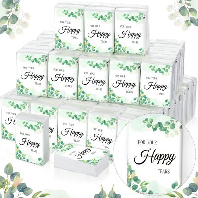 Geelin 100 Pack Wedding Facial Tissues Items Welcome Bags Pocket Tissues Mini Travel Size Favors for Guests Happy Tears for Wedding Party Ceremony Graduation(Fresh Style)