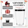 Patelai 100 Pcs Black Plastic Cups 12 oz Black Rimmed Plastic Cups Heavy Duty Disposable Wine Glasses Clear Cocktail Glasses Drinking Tumblers for Party Wedding Christmas Birthday view 2