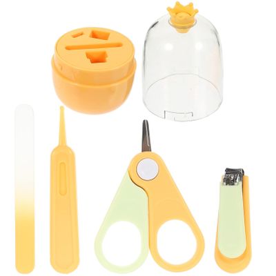 FRCOLOR 1set Nail Clippers Set Newborn Boy Girl Grooming Kit Adorable Storage Case Nail Trimmer for Safe Easy Fingernail Care Crown Design