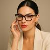 2SeeLife Wide Reading Glasses for Women  Medium-Large Fit, Thick & Sturdy Frame, Spring Hinges, Premium Designer Readers, Tortoise Green, +3.50 view 3