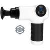 SPA SCIENCES - SmartGun Pro  Therapeutic Deep Tissue Percussion Massager  for Muscle Soreness  with Interchangeable Heads and 8 Intensity Levels  USB Rechargeable  White view 2