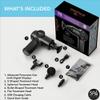 SPA SCIENCES - SmartGun Pro  Therapeutic Deep Tissue Percussion Massager  for Muscle Soreness  with Interchangeable Heads and 8 Intensity Levels  USB Rechargeable  Black view 3