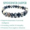 Spiderweb Jasper Beaded Crystal Bracelet 8mm Beads Stackable | Calming, Energy Balance, Protection, Grounding, Spiritual Gift Her Him Healing Bracelet view 2