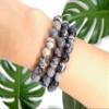 Spiderweb Jasper Beaded Crystal Bracelet 8mm Beads Stackable | Calming, Energy Balance, Protection, Grounding, Spiritual Gift Her Him Healing Bracelet view 3