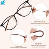 Azure Zone, 16 Pack Anti-Slip Silicone Eyeglass End Tips Ear Sock Pieces Tube Sleeve Eyewear Soft Replacement for Flat Thin Metal Legs view 4