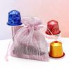 TheDisplayGuys - 96-Pack Striped Weave Organza Gift Bags with Drawstrings - Small 3" x 4" - Pink - for Party Favors, Samples,Treats view 3