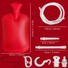 2 L Enema Bag Coffee Enema Bag Kit with 5.0 ft. Long Silicone Hose ,2 Multi-Size Reusable Tips, Controlable Water Flow Valve- Coffee, Shower, Douche & Home Adult Enema KitRED view 2