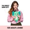 Axolotl Microwavable Unscented Heating Pad for Women and Kids- Cute Soft Cozy Pillow Plush Heatable Warm Stuffed Animals - Kawaii Hot and Cold Plushie Food Toy - Axolotl Gifts for Girls and Boys Mint view 2