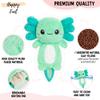 Axolotl Microwavable Unscented Heating Pad for Women and Kids- Cute Soft Cozy Pillow Plush Heatable Warm Stuffed Animals - Kawaii Hot and Cold Plushie Food Toy - Axolotl Gifts for Girls and Boys Mint view 3