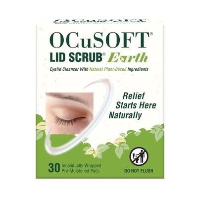 OCuSOFT Lid Scrub Earth Eyelid Cleanser, Pre-Moistened Pads, 30 Count