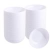 bUCLA 50Pack 12oz White Plastic Bowls - Disposable White Plastic Salsa Bowls Premium Heavy Duty - Ideal for Wedding &Party view 1