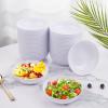 bUCLA 50Pack 12oz White Plastic Bowls - Disposable White Plastic Salsa Bowls Premium Heavy Duty - Ideal for Wedding &Party view 4