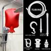 2 Quart Home Enema Bag Kit with Hose Tips and Water Flow Clamp - Colon Cleansing Enema Bag (Red) view 3