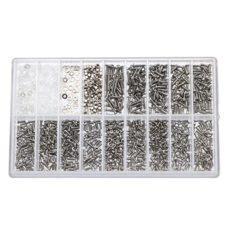 TECKEEN 10000PCS Stainless Steel Micro Glasses Sunglass Watch Spectacles Phone Tablet Tiny Screws Nuts Screwdriver Set Kits Repair Tool