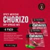Sauce Goddess - Spicy Mexican Chorizo Dip Mix - Medium-Spicy, No Sugar, Low Sodium, Vegan, Cream Cheese & Sour Cream Dips - 0.75oz (4-Pack) view 3