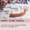 Ocmoiy Happy Tears Tissues (50-Pack) Wedding Tissues Packs for Guests Welcome Favor Bags, Bulk Individual Pocket Tissue Packs for Your Big Moments view 3