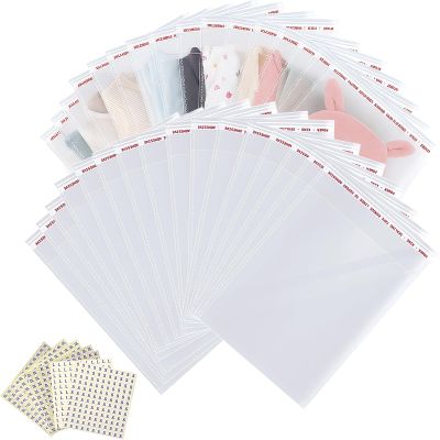 12 x 16 inches Large Resealable Cellophane Bags 300 pcs Self Sealing for Packaging Products Self-adhesive Cello Bags for Clothes, T-shirts, Pants and Gifts, 300 ct in Bulk