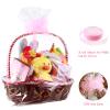 Circloophs 50 Packs Large Clear Cellophane Basket Bags 24" x 30" Cellophane Basket Gift Bags Heavy-duty Plastic Wrapping Paper for Gifts, Arts, Crafts, Treats, Chiffon Ribbon Included view 2