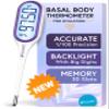 iProven Basal Body Thermometer with Backlight & Big Digits, 1/100 Degree High Precision, BBT for Ovulation Tracking, 30 Memory Recall, Accurate Fertility Temperature Tracker view 1