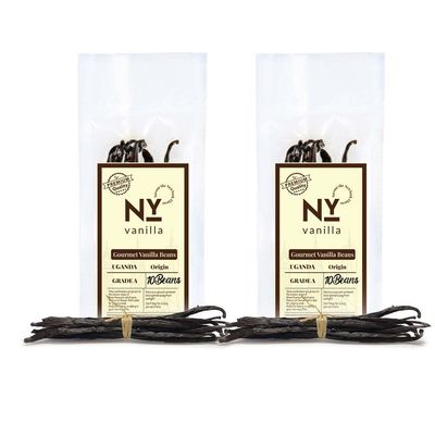 20 Vanilla Beans Grade A + Premium Natural Vanilla beans Bulk, 6-8 Inches | NON GMO | GourmetVanilla beans for Making Vanilla Extract & Baking. NYVanilla