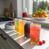 3 Flavors Popping Boba Pearls Bursting Tea Balls Drink & Dessert Topping Mango. Blueberry, Peach, Flavored Bubble Tea Pearls 2 LB (Mango, Blueberry, Peach, 2 Pound Pack of 3) view 3